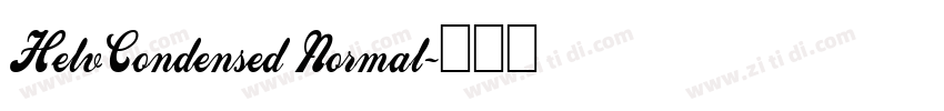 HelvCondensed Normal字体转换